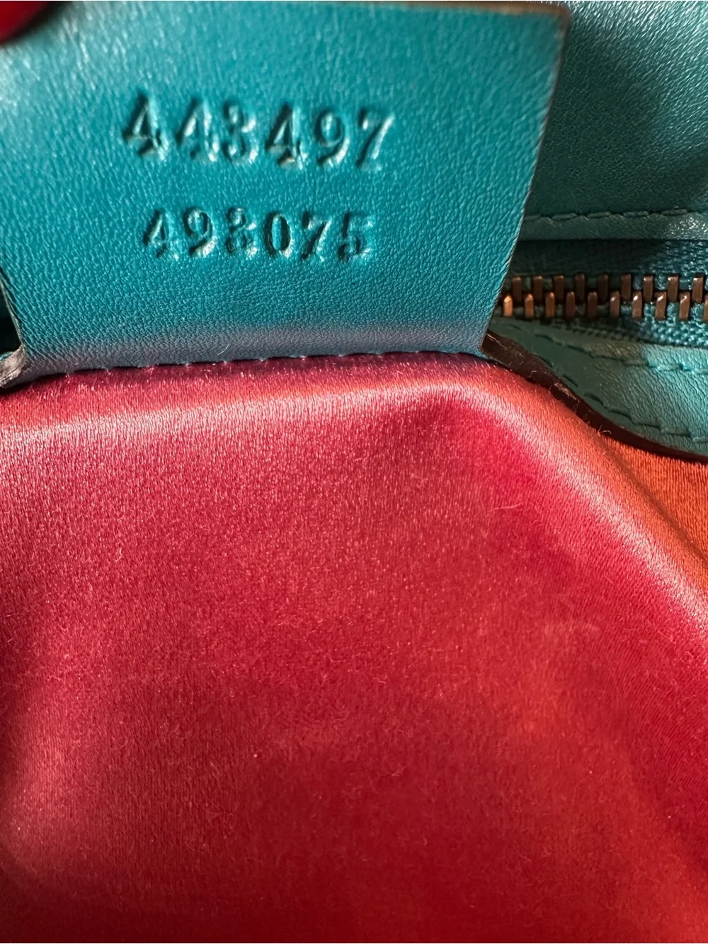 Small Gucci Teal Velvet GG Marmont Shoulder Bag with Gold Hardware - Picture 10 of 12
